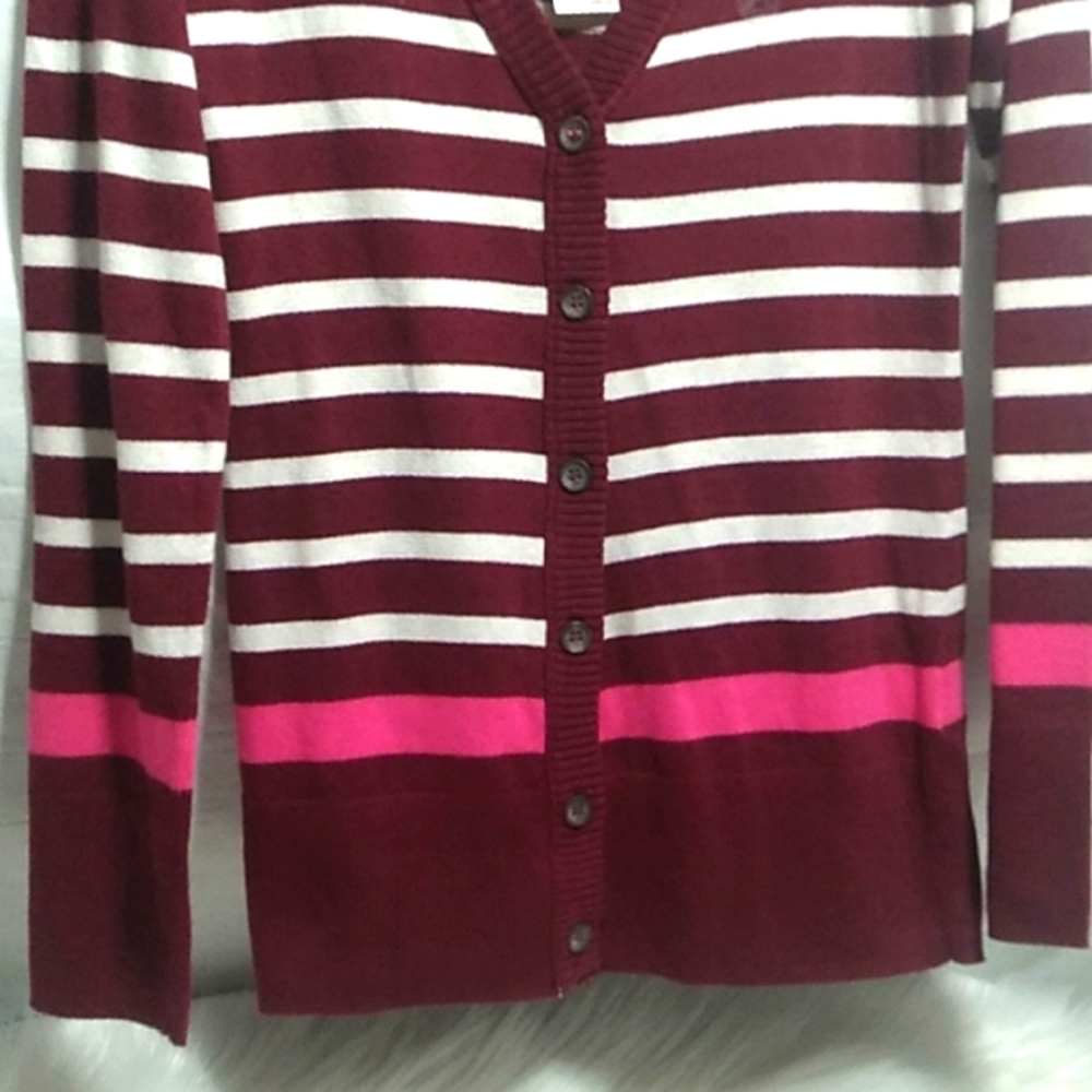 NWT Aeropostale Button Up Striped Sweater Sz.M (A-75) - Picture 3 of 10